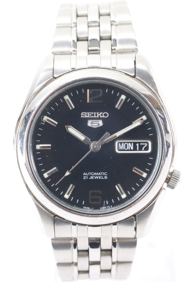 動作OK】SEIKO 7S26-01V0 セイコー 腕時計 裏スケ セイコー5 自動巻き