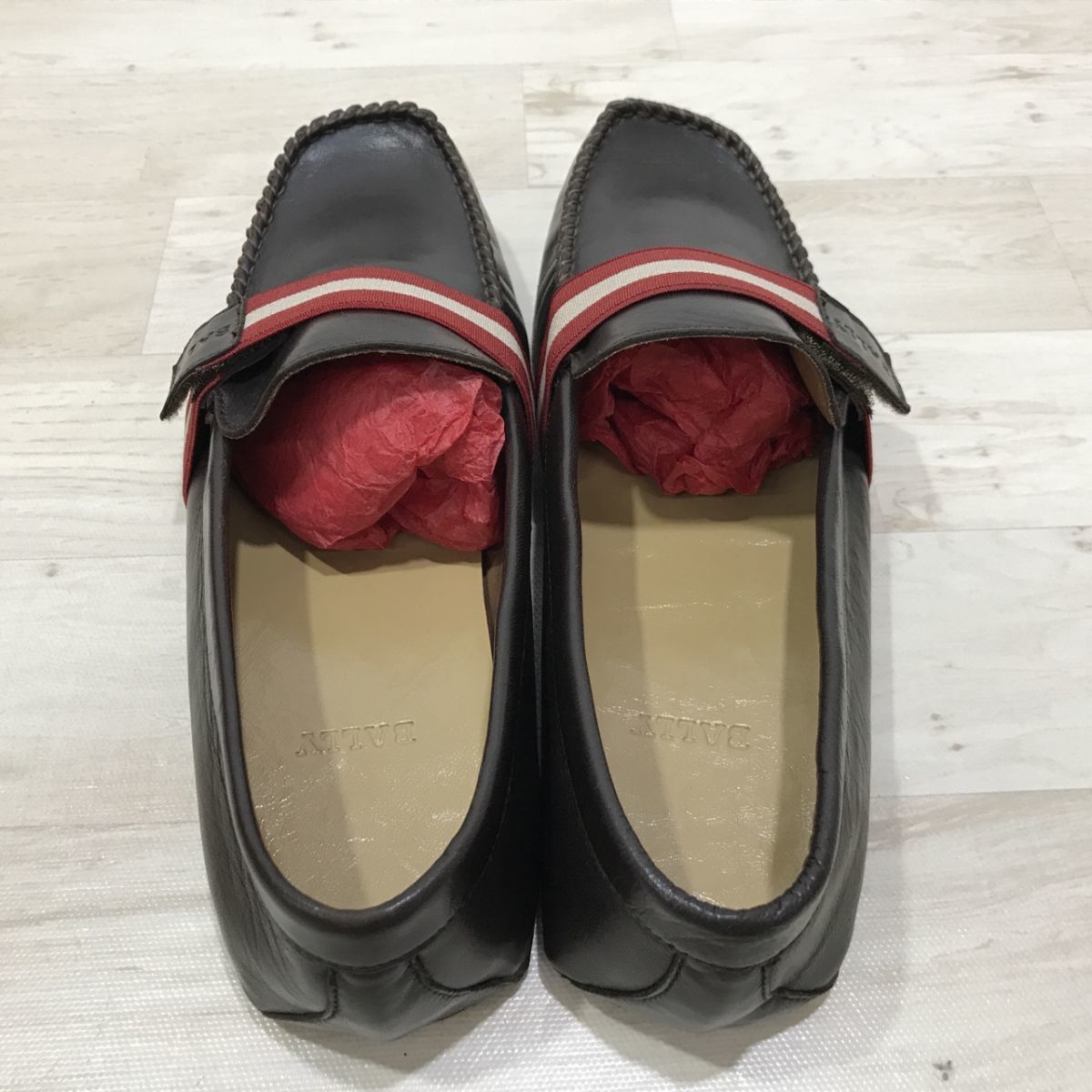 バリー BALLY レディース レザースリッポン 室内履き US9D ダーク 