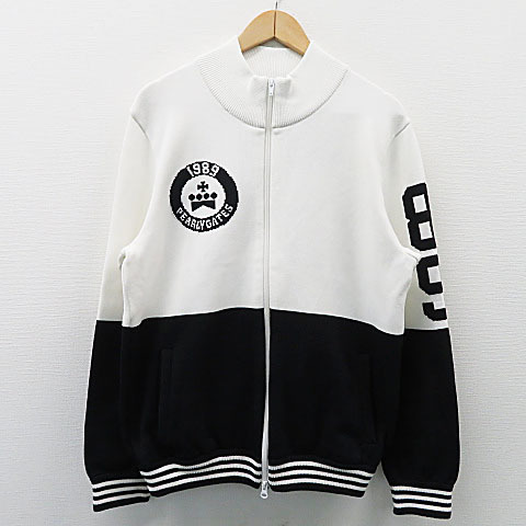 【大きいサイズ・即決】PEARLY GATES パーリーゲイツ ニット ジップジャケット ホワイト系 サイズ7 [C1708]