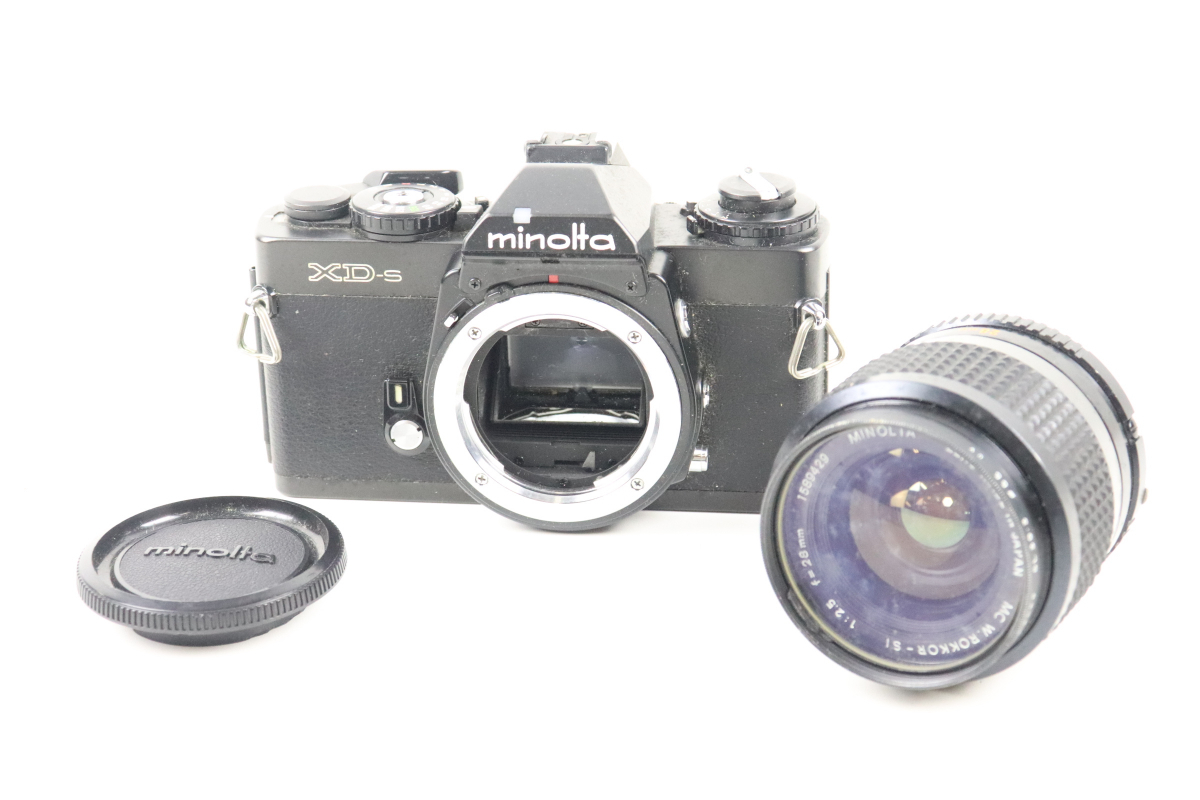 minolta XD-S ミノルタ フィルムカメラ レンズ ROKKOR-SI 1:2.5 f=28mm コンパクトフィルムカメラ 015JYIV72