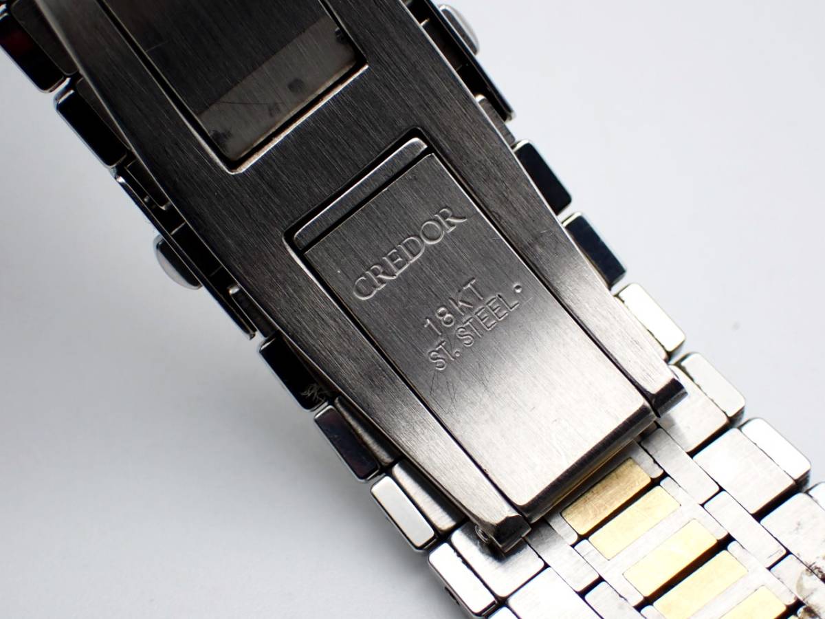 1円～☆稼働品☆SEIKO セイコー SS×18KT クレドール 9581-6010 QZ