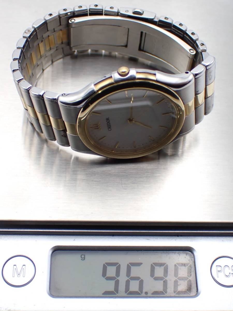 1円～☆稼働品☆SEIKO セイコー SS×18KT クレドール 9581-6010 QZ