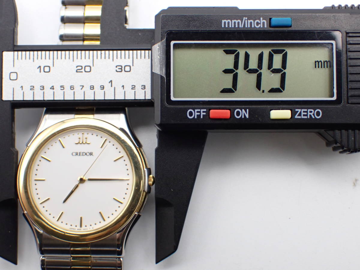 1円～☆稼働品☆SEIKO セイコー SS×18KT クレドール 9581-6010 QZ