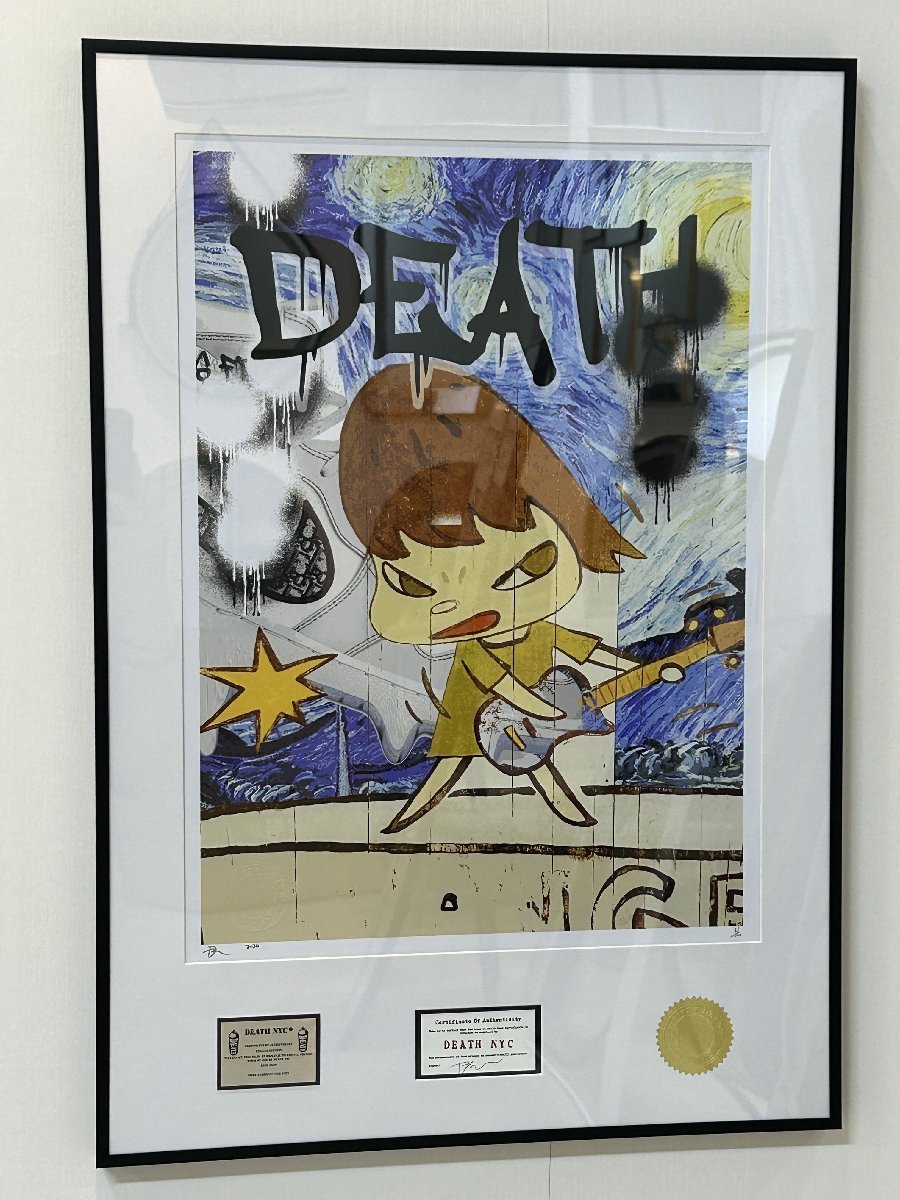 DEATH NYC 額付き 世界限定100枚 アートポスタ 奈良美智 NARA