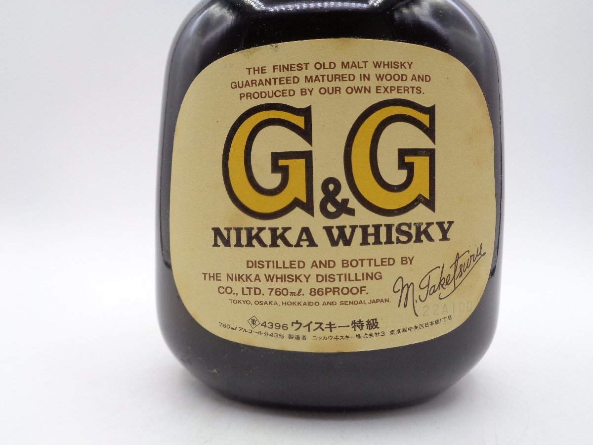 ゲ*ー様 ニッカウイスキー G&G 黒瓶 特級 760mI アルコール度数43% ゲ*ー様 ニッカウイスキー G&G 黒瓶 特級 760mI アルコール度数43