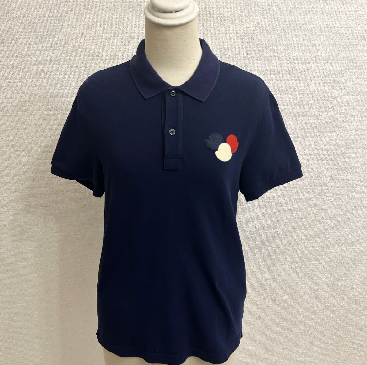 MONCLER モンクレール トリコロール ネイビー ポロシャツ Sポロシャツ