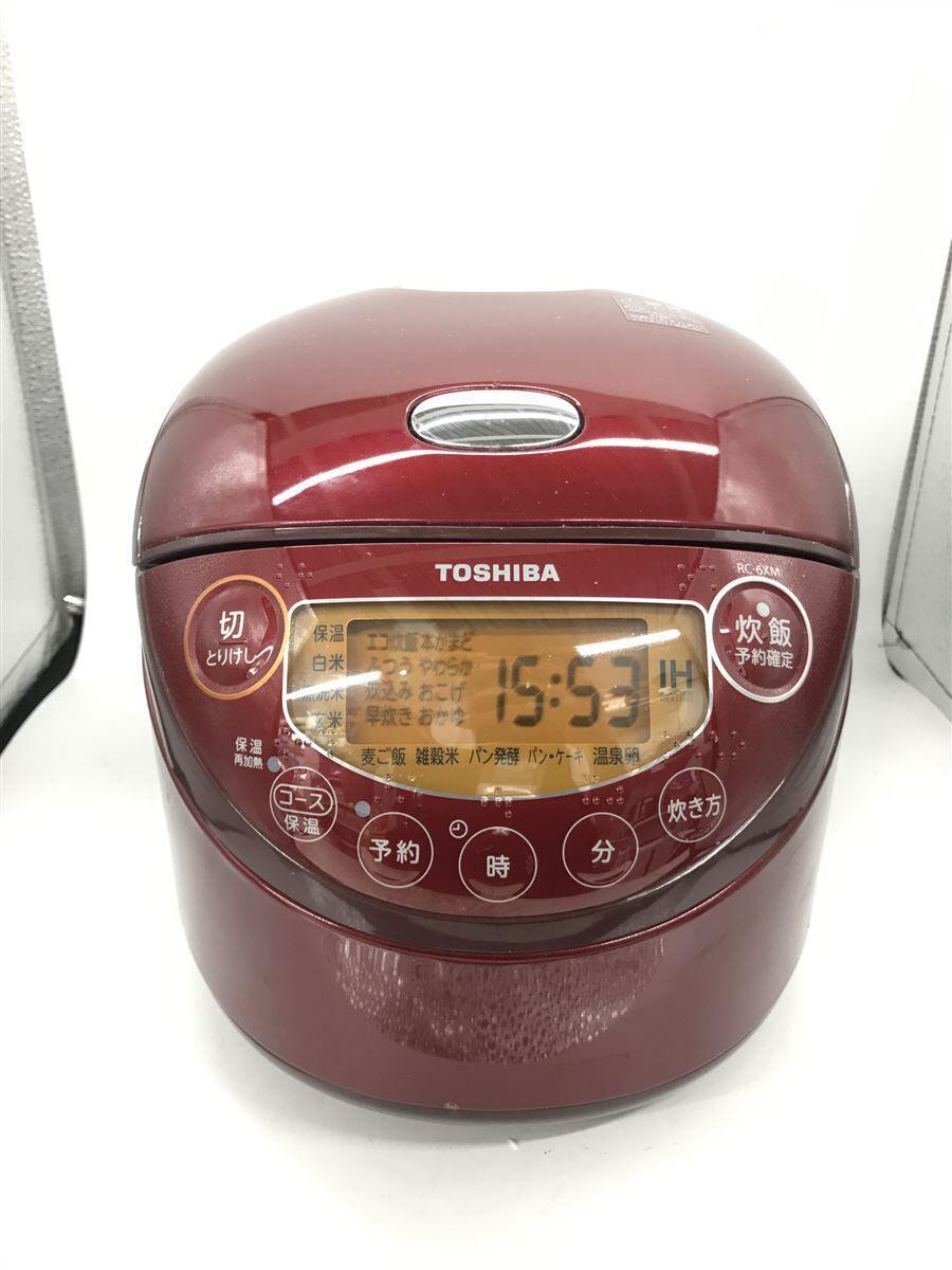 TOSHIBA◆炊飯器 RC-6XM(R) [グランレッド]/2019