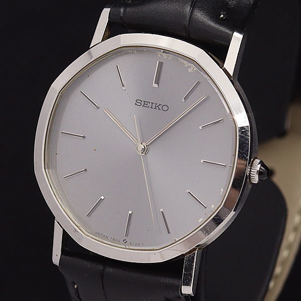セイコー SEIKO アシエ オクタゴン 7830-5100 QZ7830-5100文字盤 