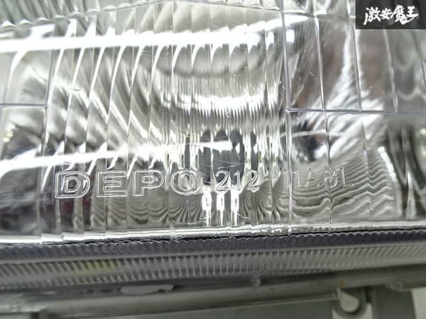 レンズ割れ無し DEPO トヨタ LY220 XZU362 XZU382 ダイナ ハロゲン ヘッドライト ヘッドランプ 左 左側 助手席側 DEPO 212-11A8L 棚10-4 ヘッドライト ステップワゴン ホンダ デポ 日本光軸 ヘッドライト（ブランドトヨタ）（ライト・ランプ
