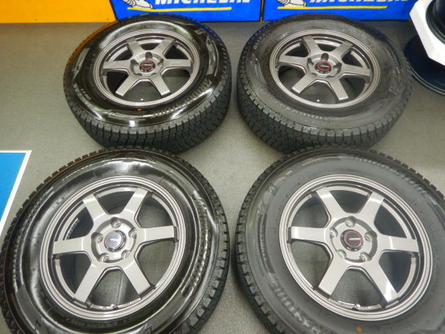 A: デリカD5にて使用 J-Tech 6.5J-16+38 2021年製 ブリザック DM 