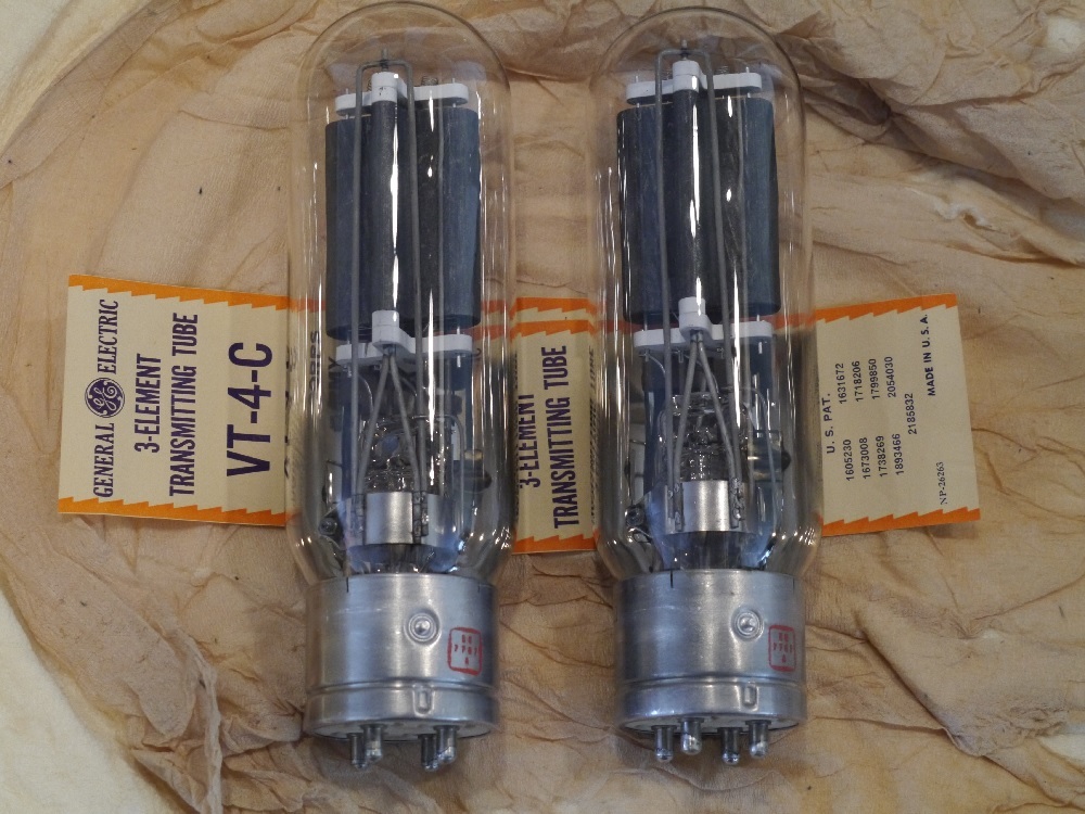 真空管 ＧＥ製 ＵＶ２１１／ＶＴ-４Ｃ ペア(2本) 中古品 真空管 - GE 公式 初めて作る直熱管アンプ VT