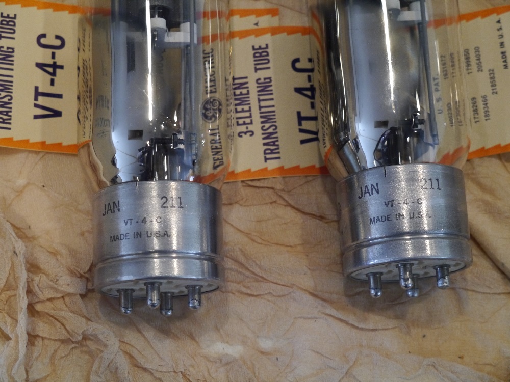 真空管 ＧＥ製 ＵＶ２１１／ＶＴ-４Ｃ ペア(2本) 中古品 真空管 - GE 公式 初めて作る直熱管アンプ VT