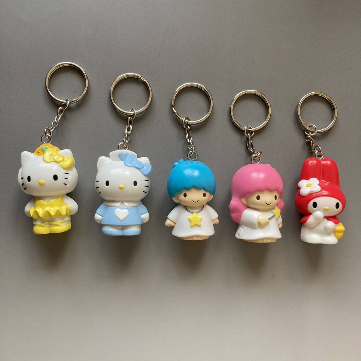 【レア】ハローキティ キキララ リトルツインスターズ マイメロディー マスコット キーホルダー フィギュアセット