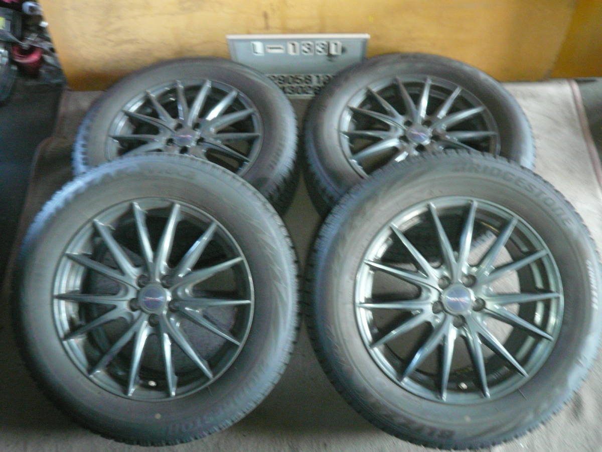 L-1331スタッドレス屋225/60R17アルミ付き4本（7J 100 5穴 +53)⑰ 