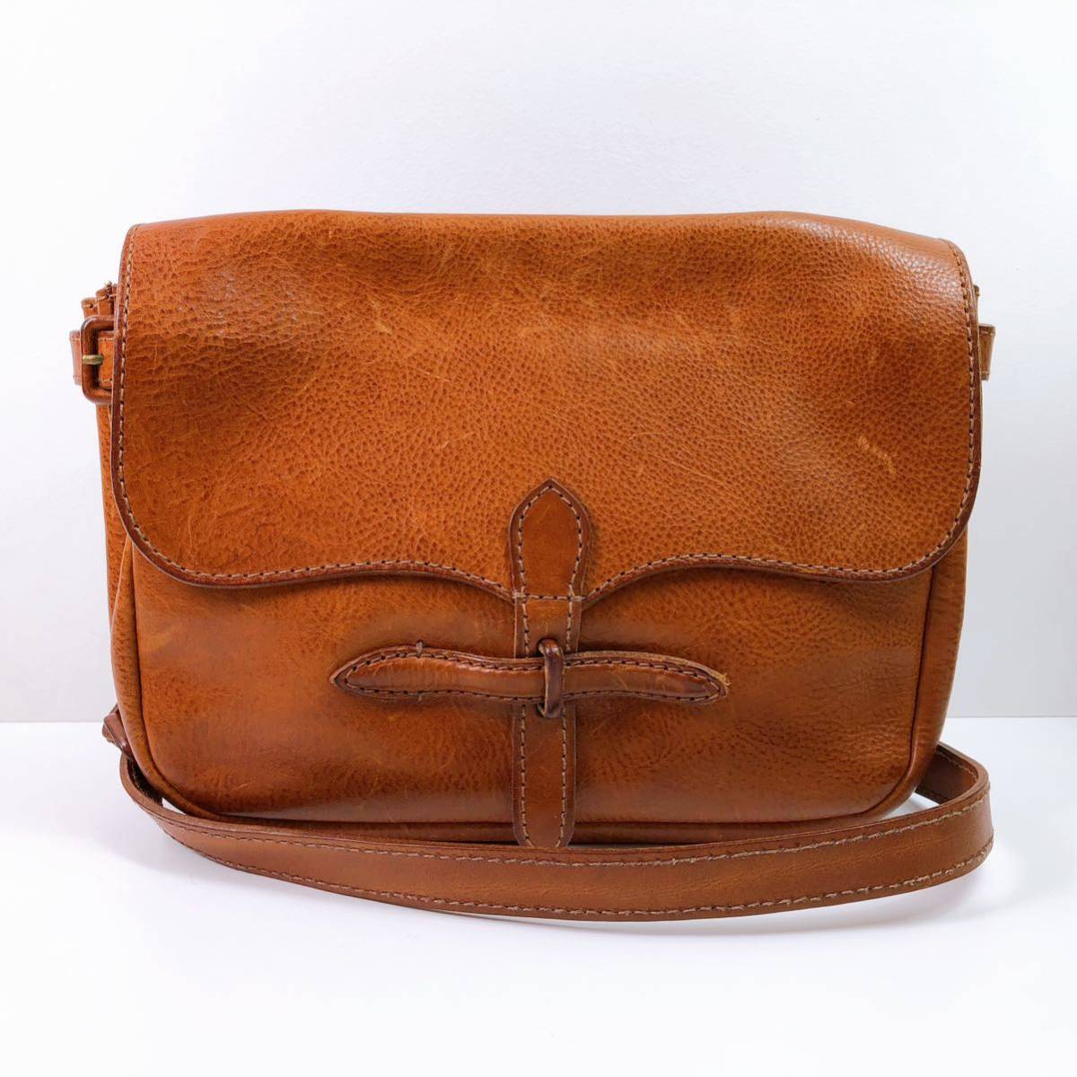 58【中古】genten ゲンテン ショルダーバッグ レザー 革 バッグ  