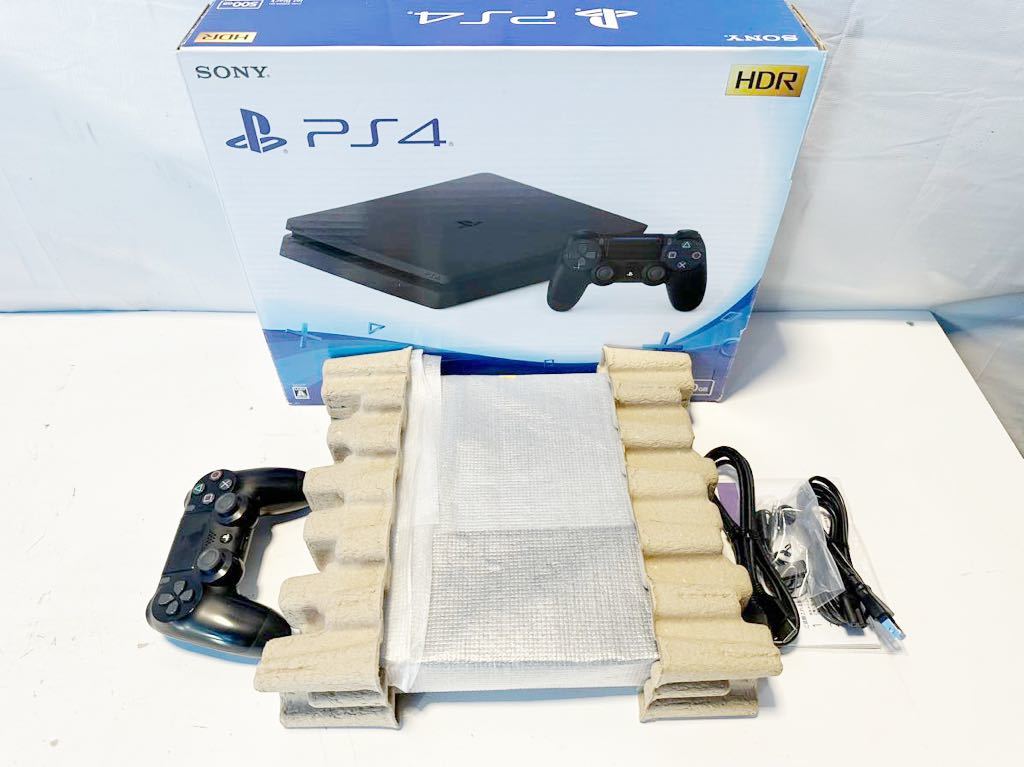 (05)PS4 本体 ブラック SONY PlayStation4 CUH-2200A /500GB動作確認済 プレステ4 ゲーム機 コントローラー ソニー