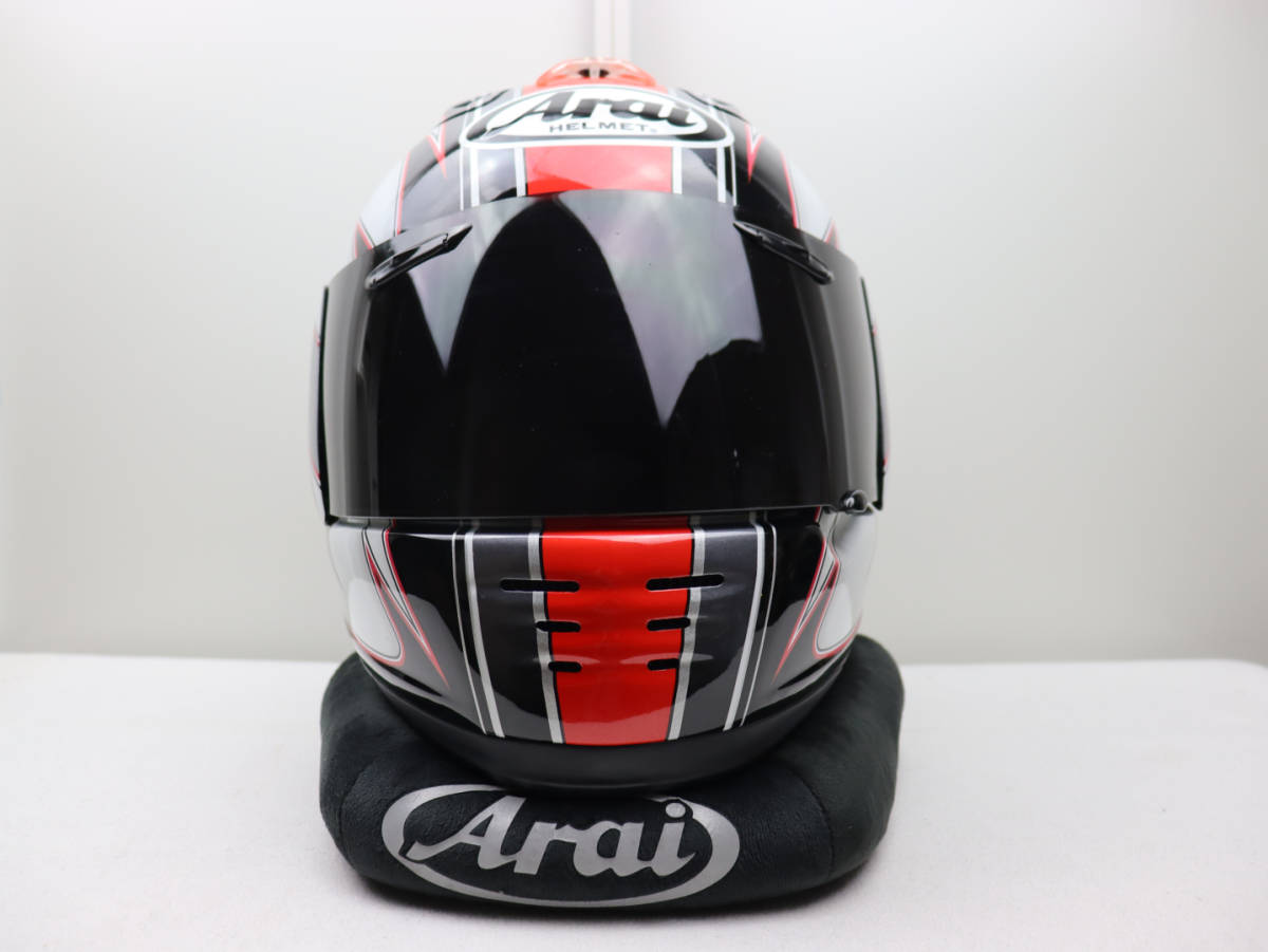 美品】Arai アライ SUPER RAPIDE SR ラパイド-SR スパイラル 白/赤