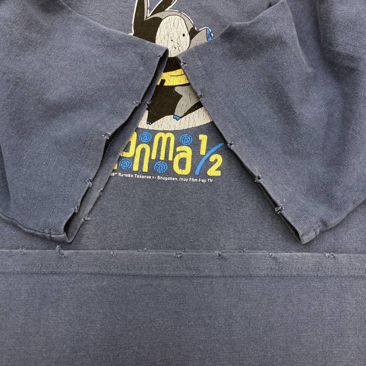 90s VINTAGE らんま1/2 響良牙 Pちゃん Tシャツ ブルー ビンテージ 