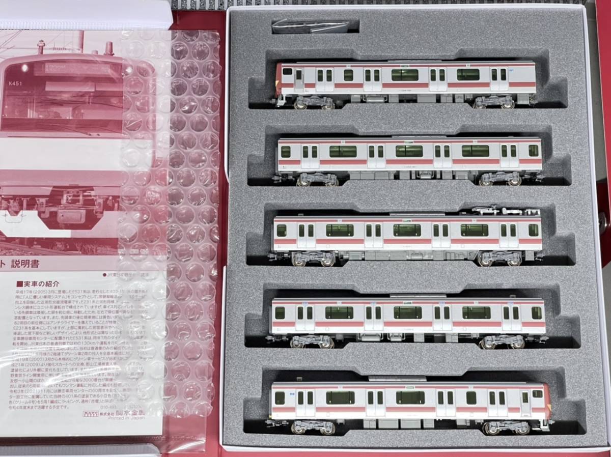 100%新品，新作登場 KATO カトー JR 東日本 E 531 系 赤電 タイプ 常磐線 5 両セット 品番 10-954(近郊形電車)｜売買されたオークション情報、yahooの商品情報をアーカイブ公開 - オークファン 近郊形電車