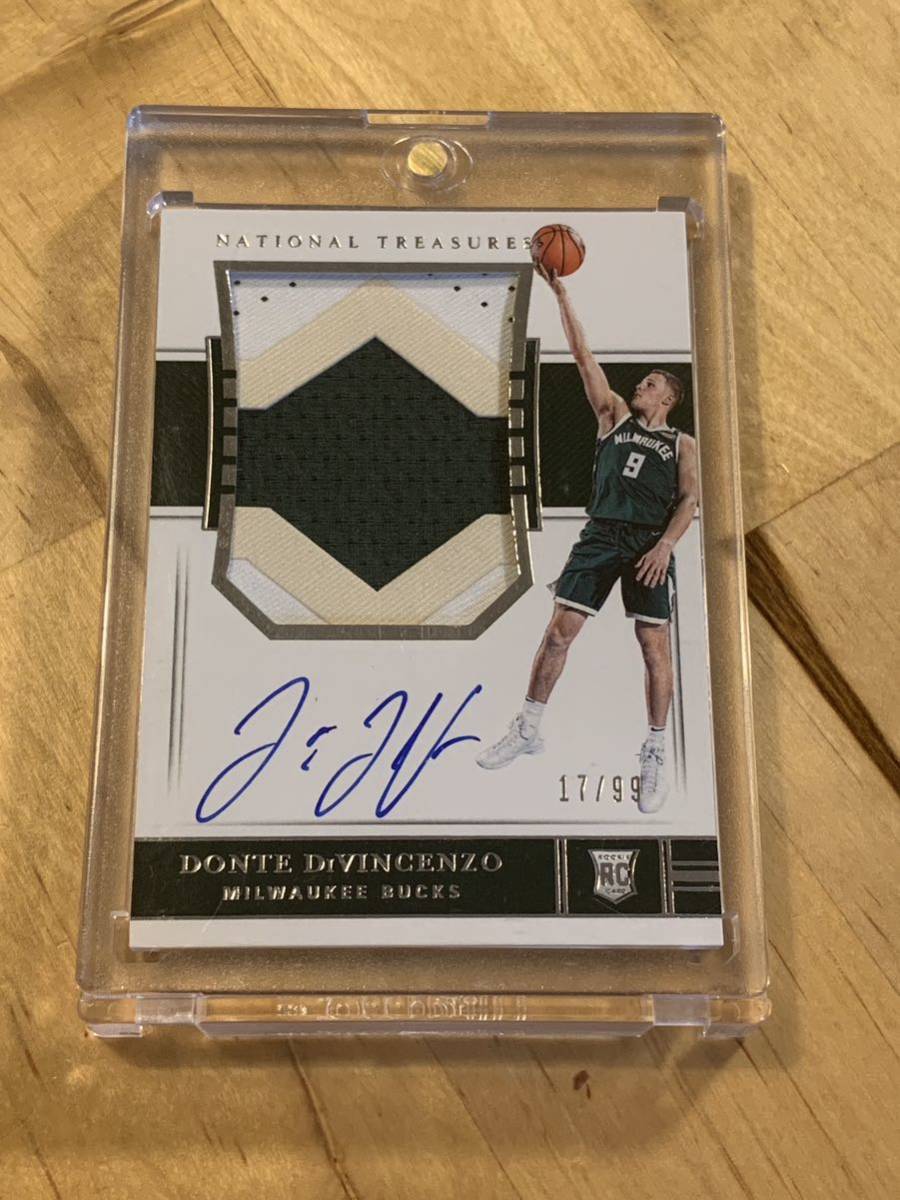 【RC/Donte DiVincenzo】2018-19 PaniniNational Treasures Basketball 99枚限定 良パッチ サインカード #直書き #RPA