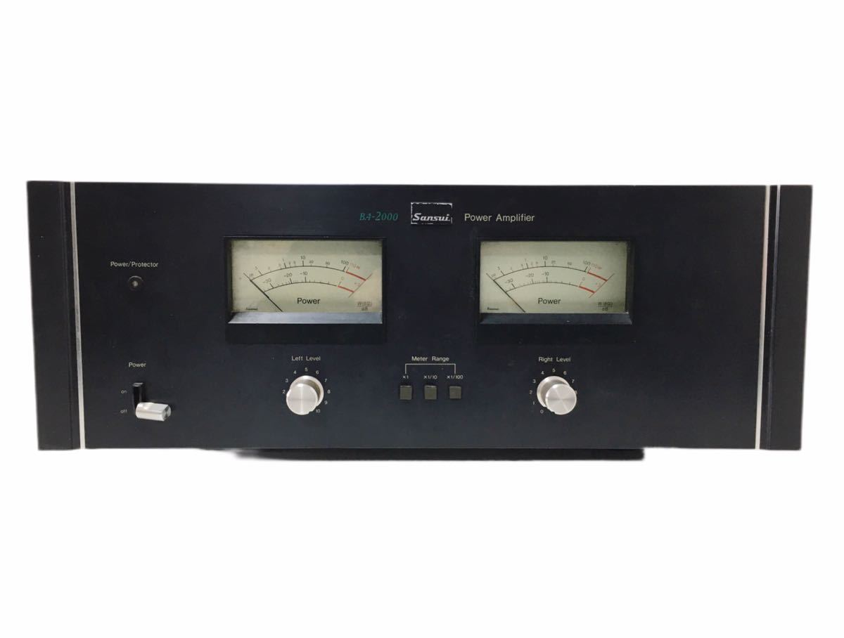 定番人気，豊富な 1円〜 SANSUI サンスイ BA-2000 ステレオパワーアンプ Power Amplifier プリアンプ オーディオ 機器 確認済み パワーアンプ(パワーアンプ)｜売買されたオークション情報、yahooの商品情報をアーカイブ パワーアンプ