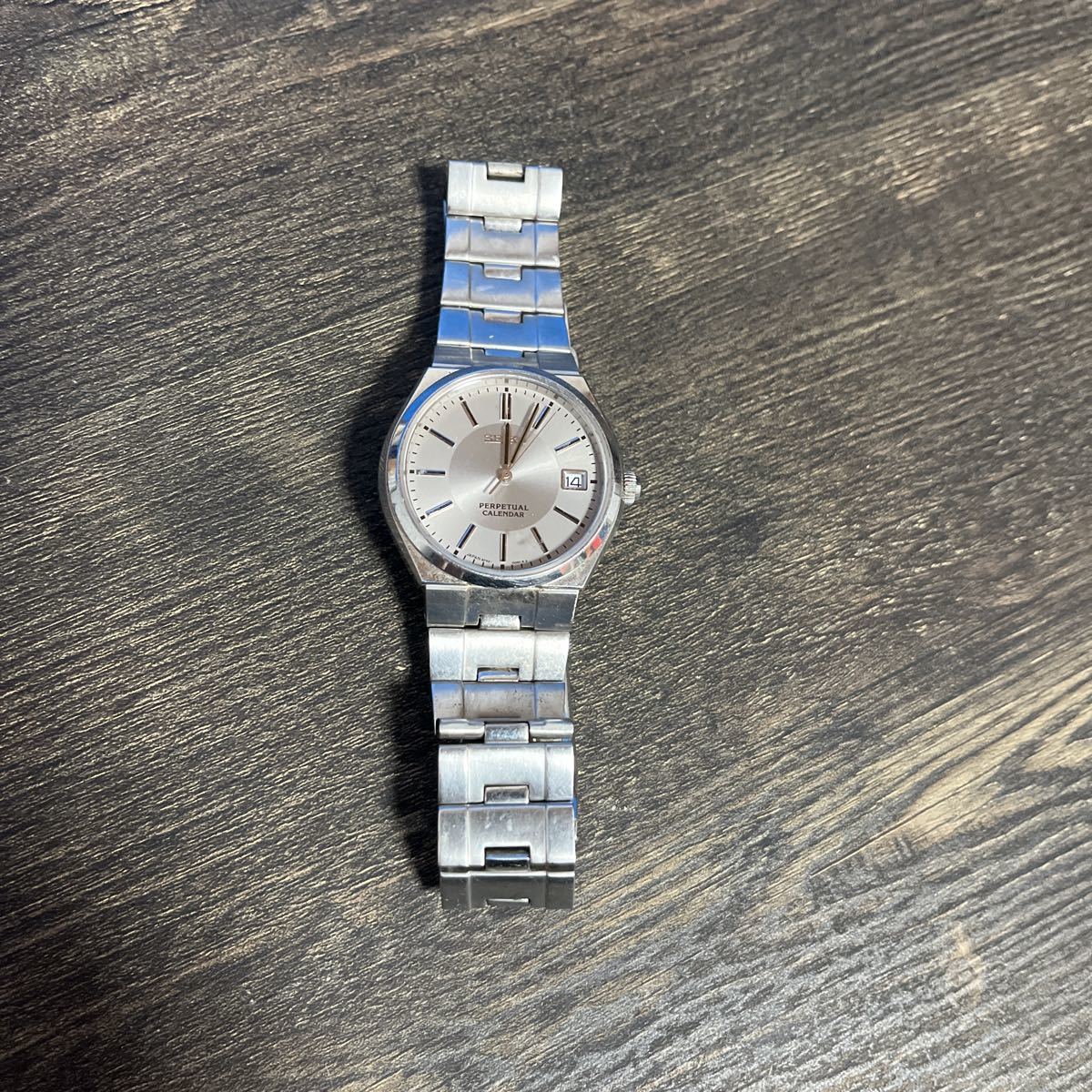 【希少・美品】オールドセイコー パーペチュアルカレンダー クォーツ メンズ腕時計 SEIKO セイコー PERPETUAL CALENDAR パーペチュアルカレンダー 3針