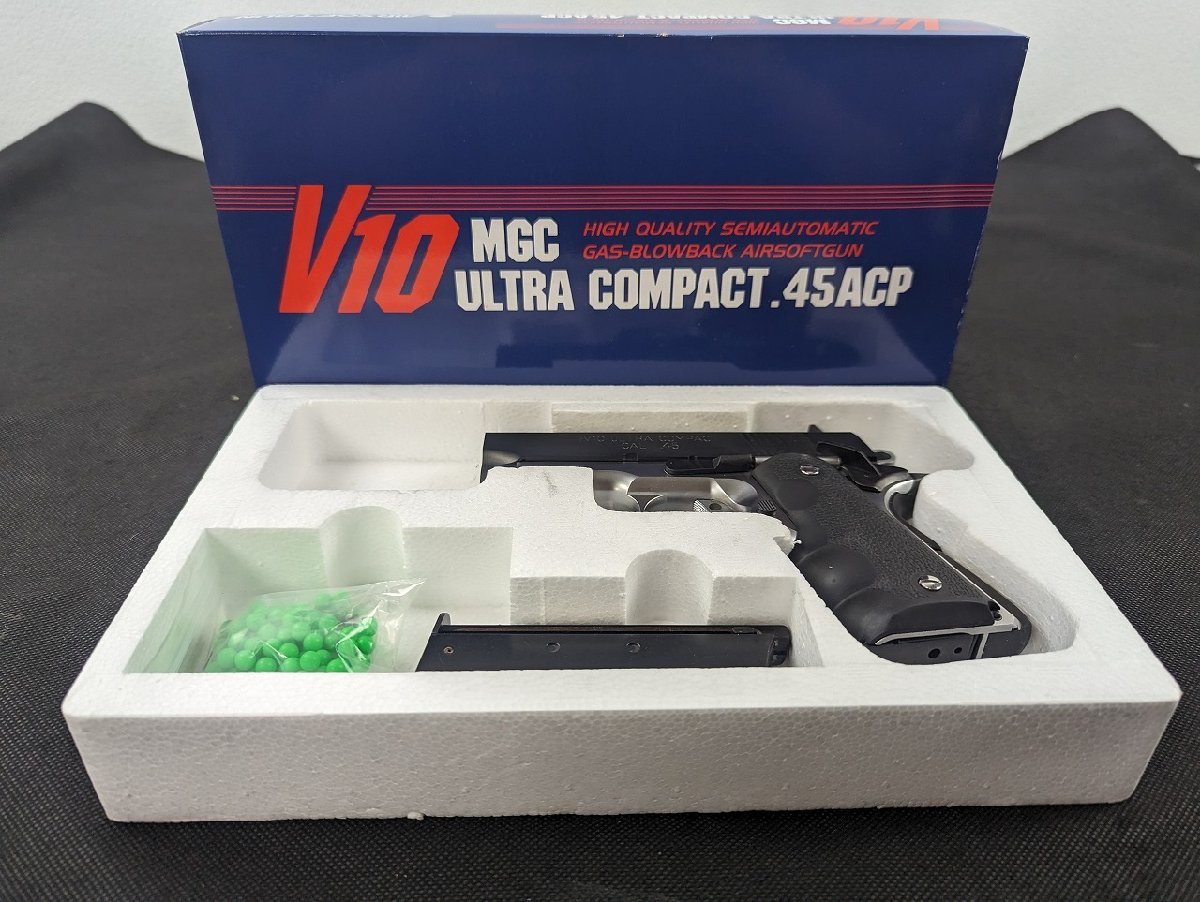 〇M-982/ジャンク MGC ガスガン V10 ULTRA COMPACT .45ACP　取説付 /1円～