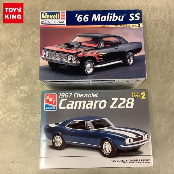1円〜 レベル 1/24 ’66 マリブSS AMT アーテル 1/25 1967 シボレー カマロ Z28