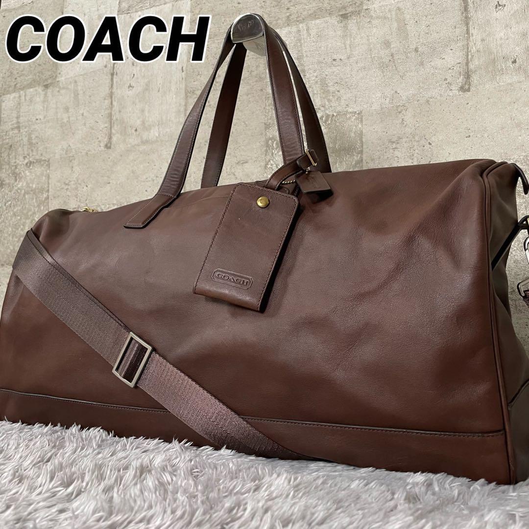 OLD COACH オールドコーチ ボストンバッグ 2way オールレザー ブラウン