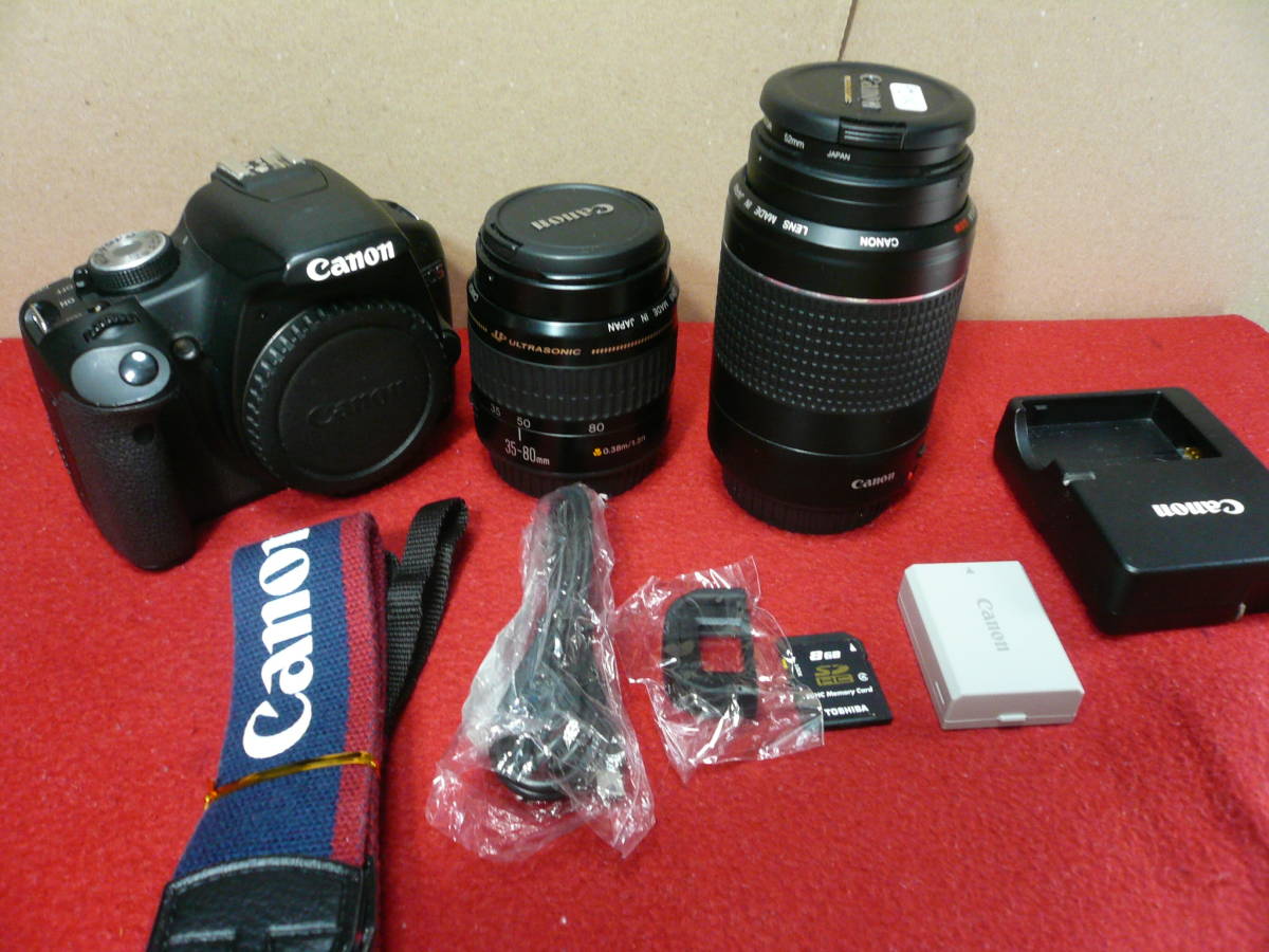 CANON EOS Kiss X3＋レンズ2本(80mm+300mm)の中古品 (13673