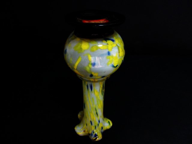 【大川薫 工房】ガラス 花瓶 フラワーベース、金魚鉢 大川 薫 玻璃 菓子鉢 ガラス 茶道具 : 古美術植松 - 通販 - Yahoo