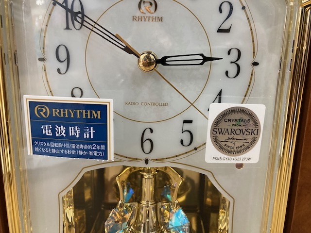 925-2* RHYTHM リズム SWAROVSKI スワロフスキー 電波時計 RHG-S53