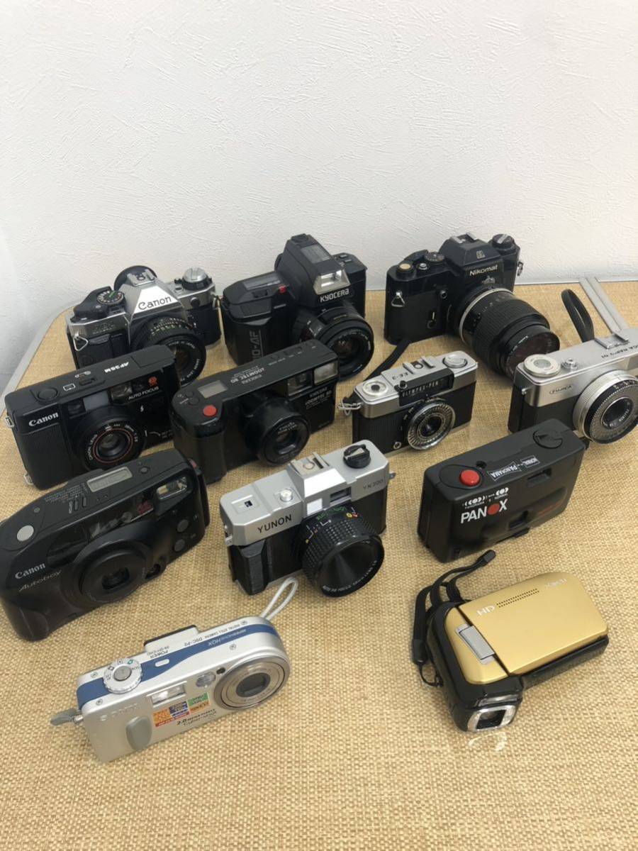 大得価，安い カメラ各種ジャンク品12点まとめ売り Canon OLYMPUS Nikon FUJICA KYOCERA SONY SANYO(その他)｜売買されたオークション情報、yahooの商品情報をアーカイブ公開 - オークファン その他