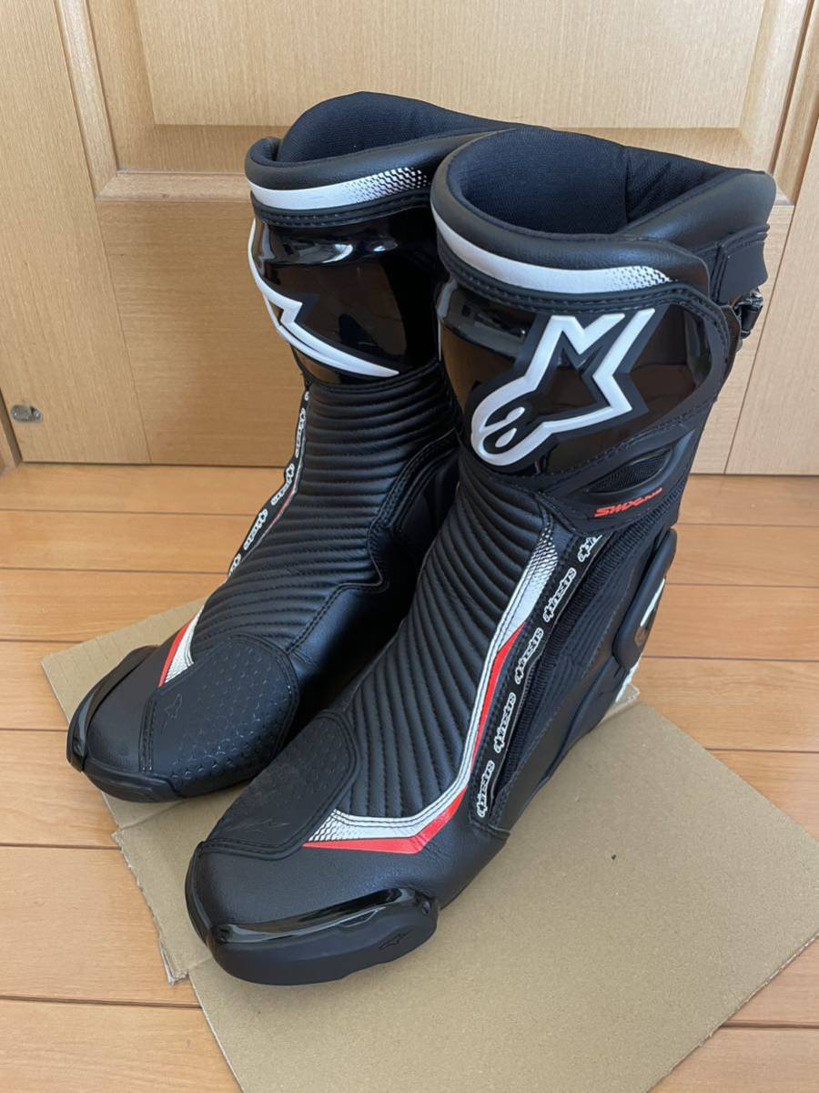 alpinestars アルパインスターズ SMX PLUS V2 ブーツ ブラック ホワイト 蛍光レッド サイズ42(26.5cm)