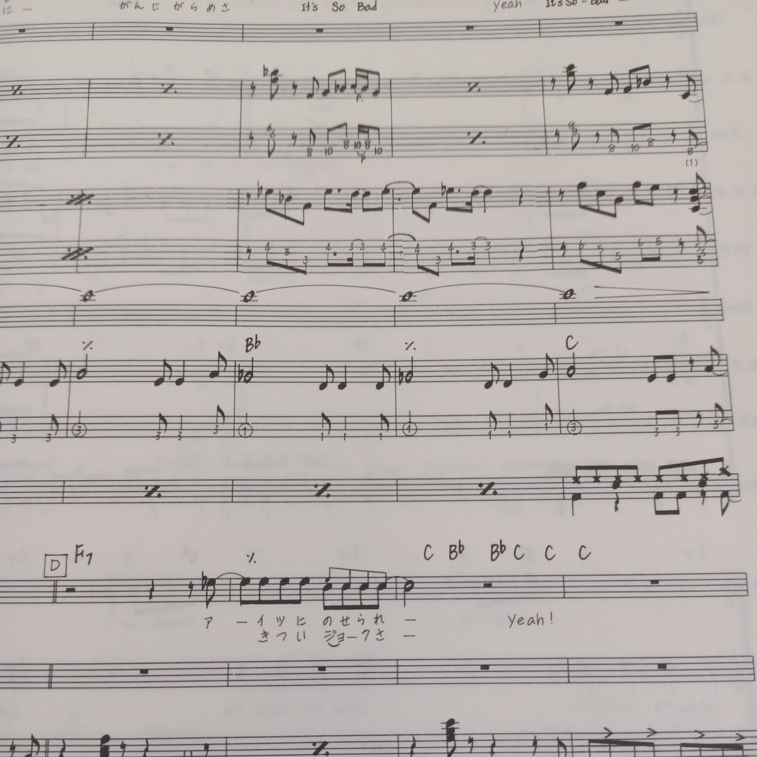 THE STREET SLIDERS がんじがらめ バンドスコア ストリート・ス