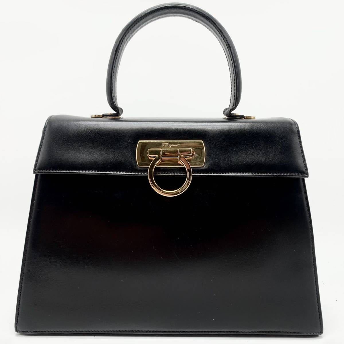 Ferragamo Salvatore フェラガモ メンズ ブラック ガンチーニ トート 
