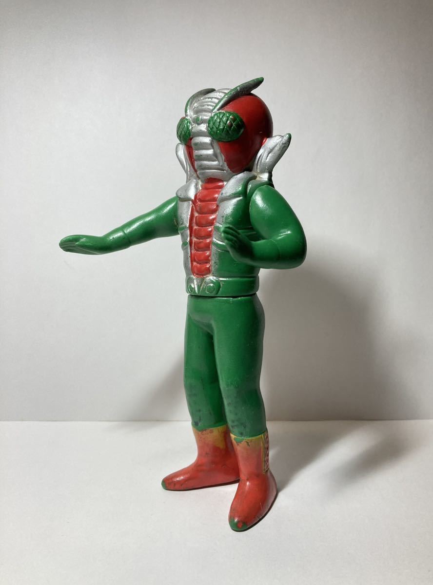 仮面ライダー V3 ソフビ 当時物 無版権 レトロ 無版権 仮面ライダーV3 ソフビ 約15cm 昭和レトロ 当時物