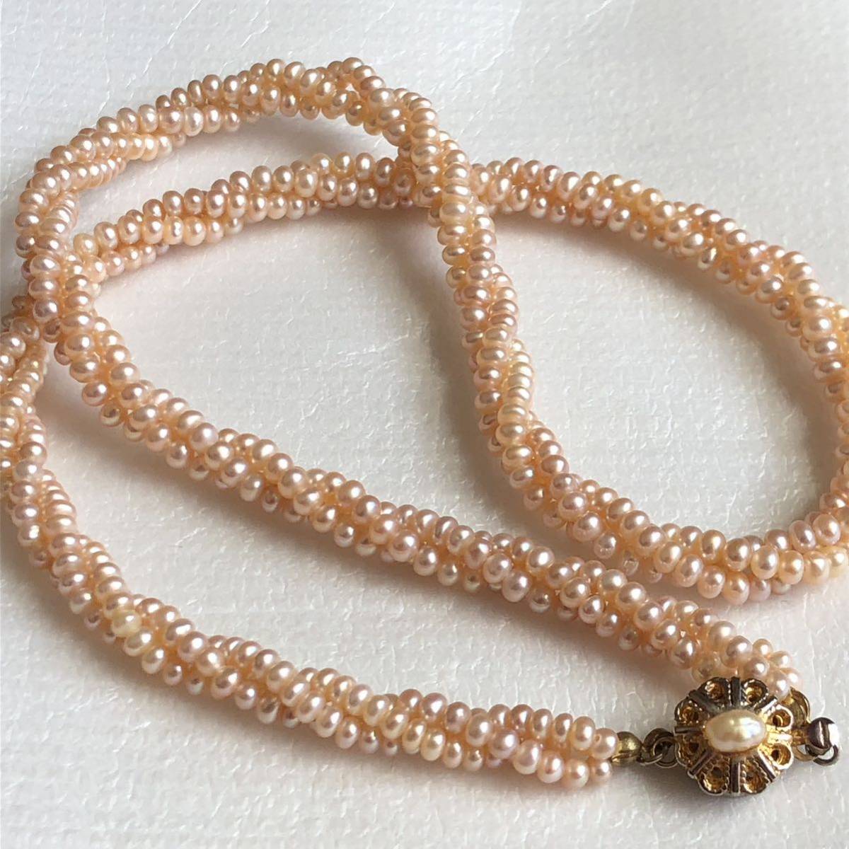 ネックレス３連オレンジ