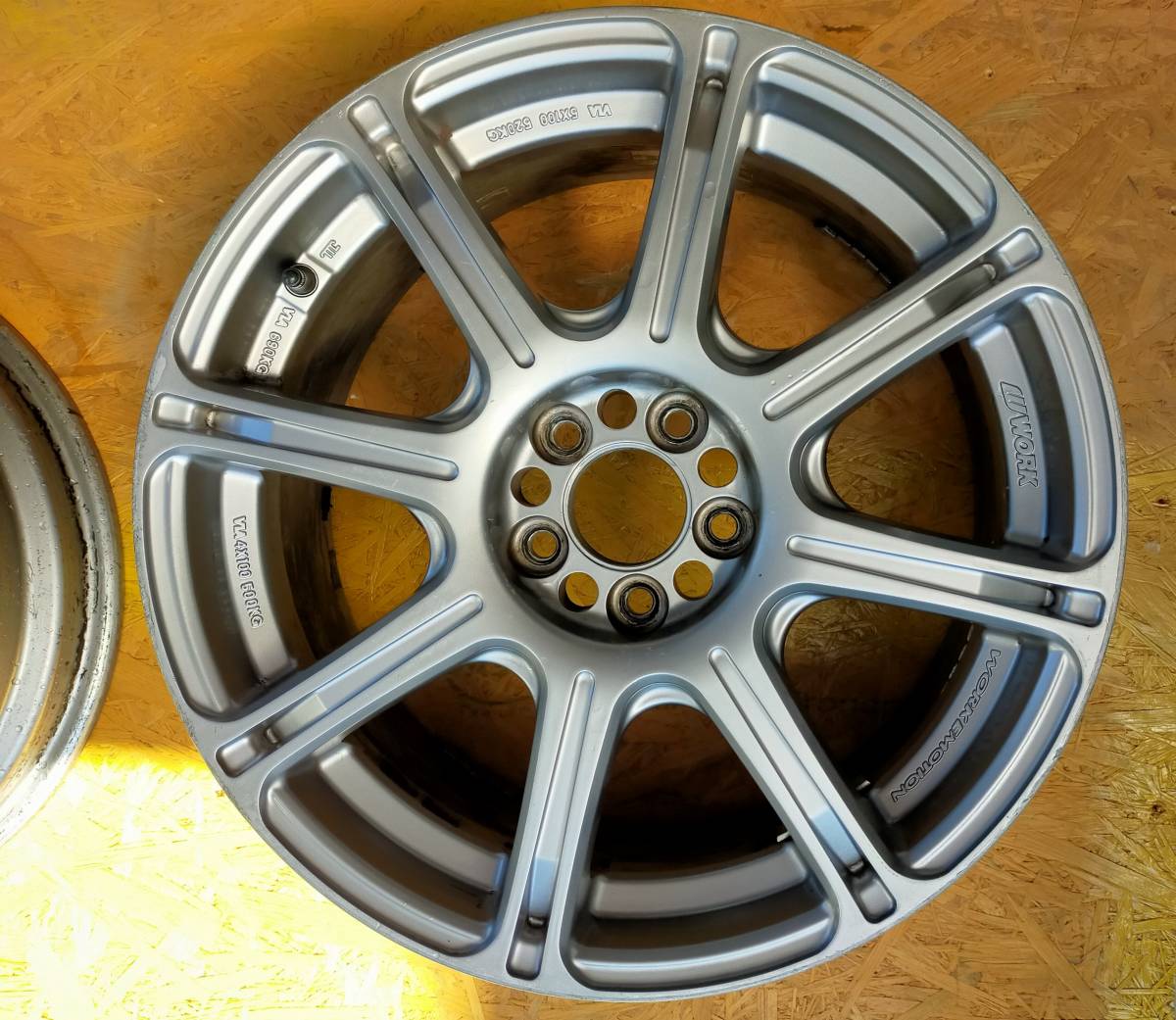 WORK EMOTION/XC8】17インチ 7J +49 PCD100 5穴 2本セット 中古 ワーク 