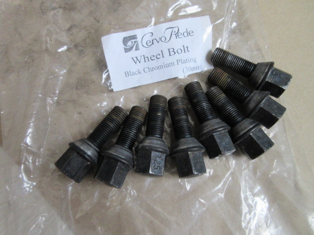 アバルト595　ASSO　CervoPiede　ロングボルト　M12×1.25　30mm　クロ