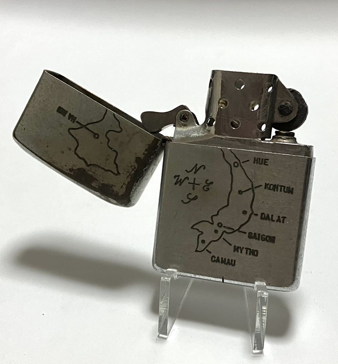 ZIPPO 1969年製 ベトナムジッポー VIET NAM KHE SANH ケサン 地図 年号