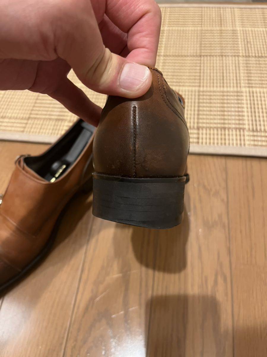 リーガル ビジネスシューズ ダブルモンクストラップ ブラウン 25.5cm