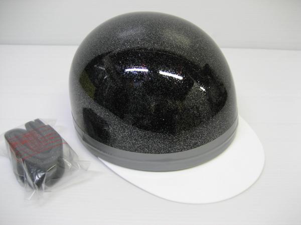 即決★コルク半キャップ メタルブラック 新品 ヘルメット 半ヘル メタルブラック 新品　　　　　