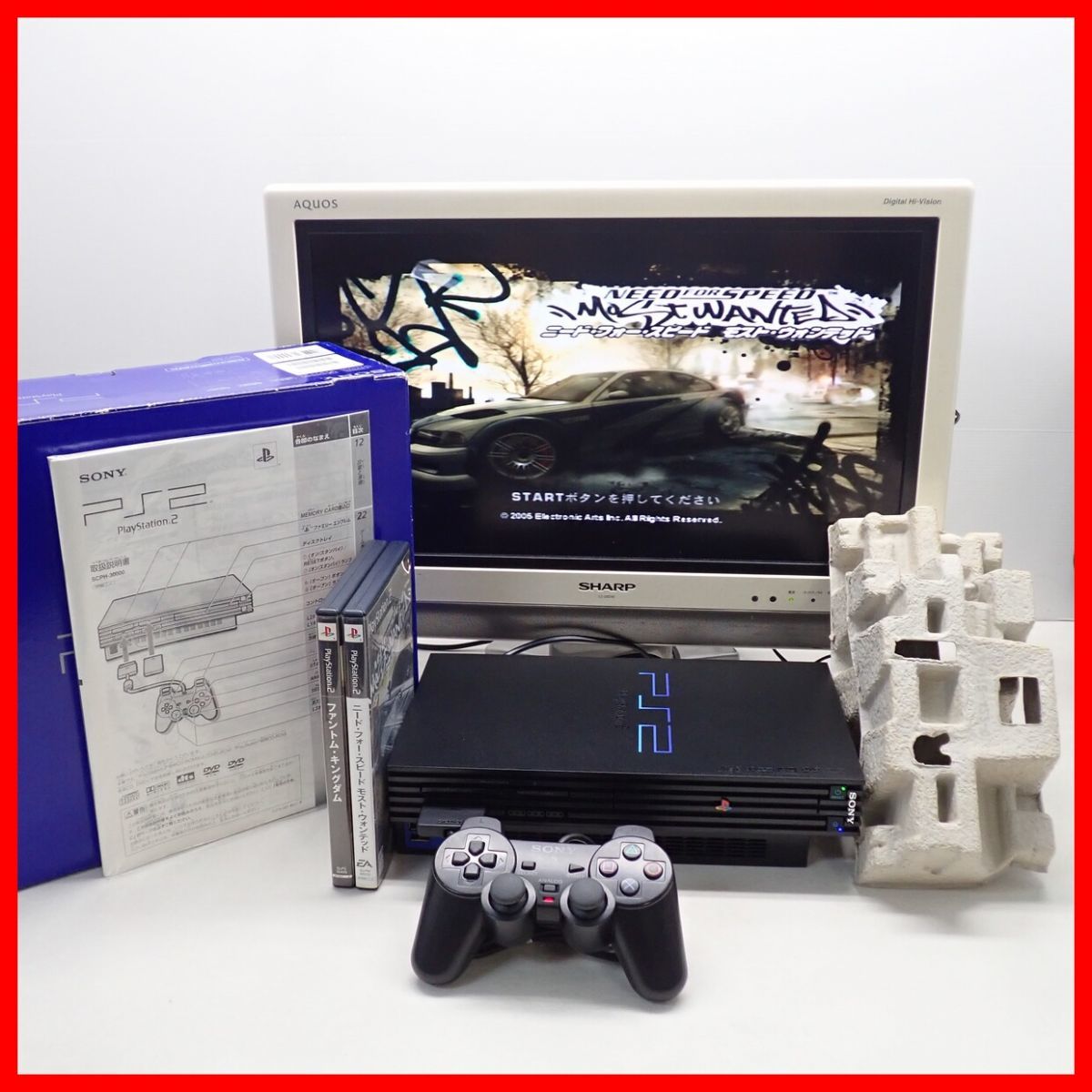 PlayStation 2 SCPH-30000 いん 本体 コントローラーセット