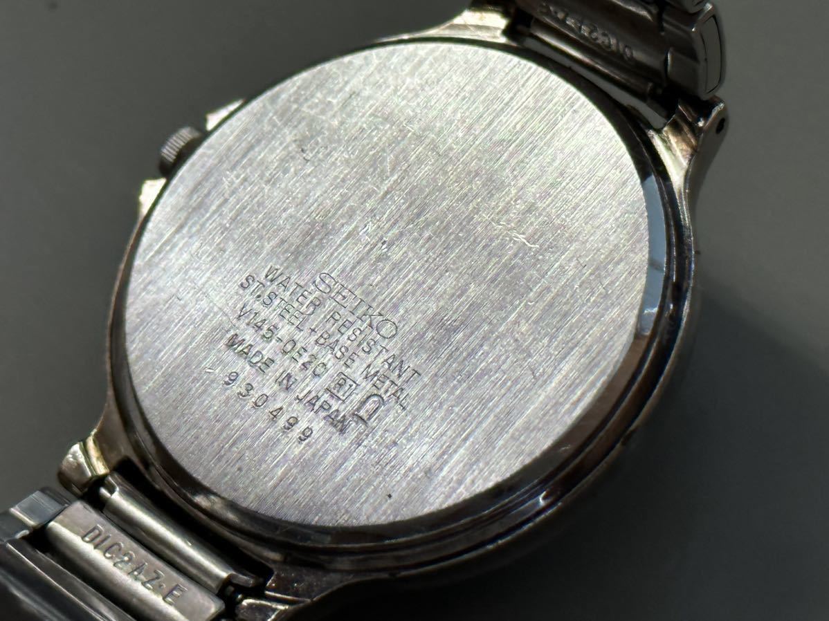 1円〜◇SEIKO セイコー SOLAR ソーラー V145-0E20 メンズ腕時計 稼働品 