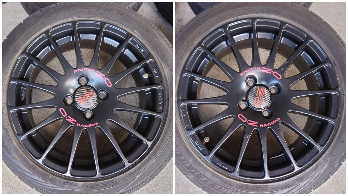 OZ RACING PCD100 7J+42 195/50R16 ダンロップ DIREZZA DZ102 バリ溝
