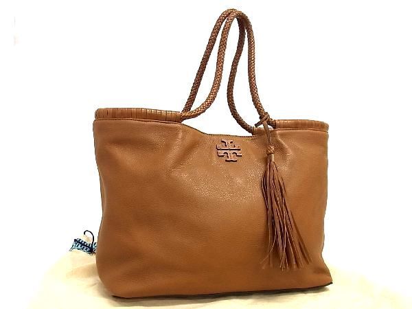 1円 □新品同様□ TORY BURCH トリーバーチ テイラー レザー タッセル 