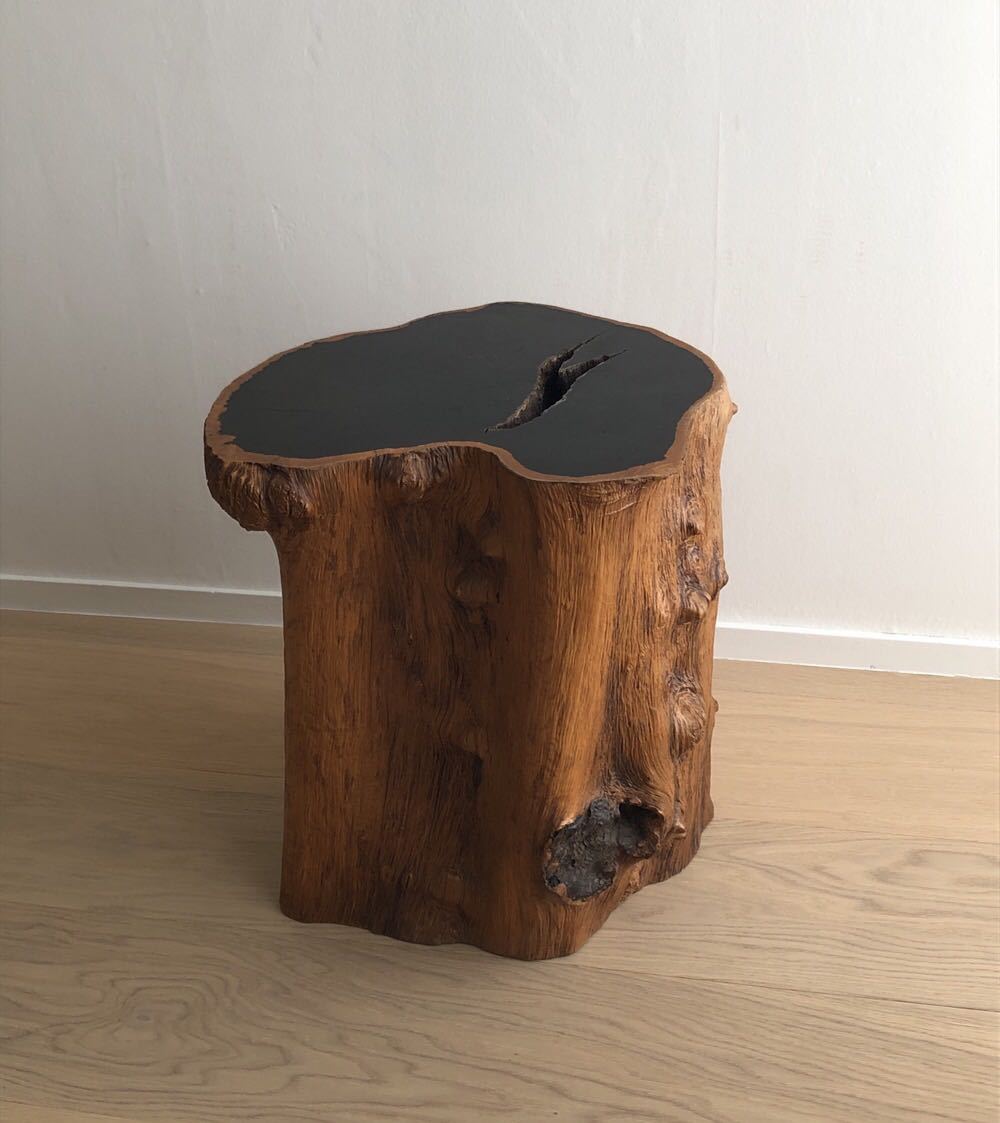 黒檀 花台、鉢台 - 置物、オブジェ 