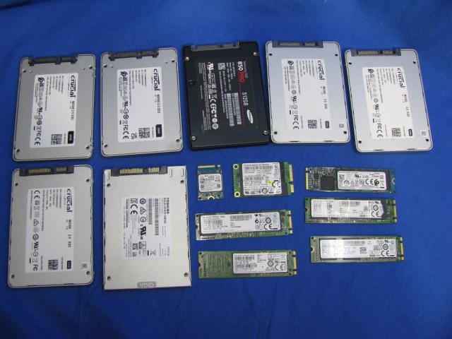 G1273-1276/SSD 14個/TOSHIBAなど 128GB 3個，240GB，256GB 3個，500GB 2