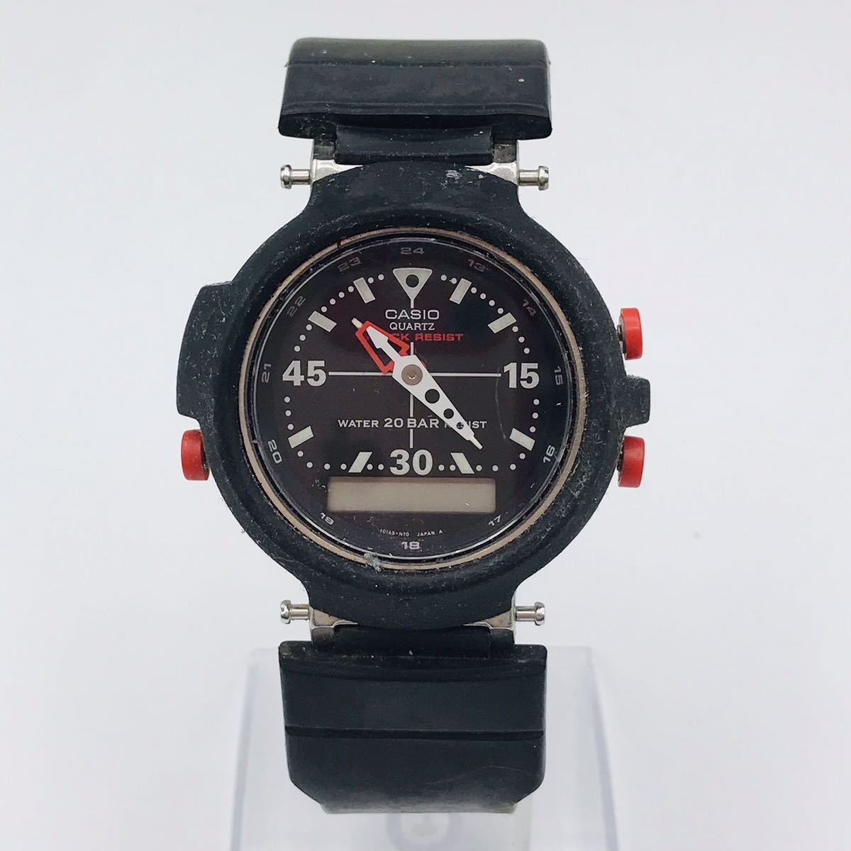 1円 稼働 良品 グッチ QZ 9040L デイト ラウンド 黒文字盤 レディース